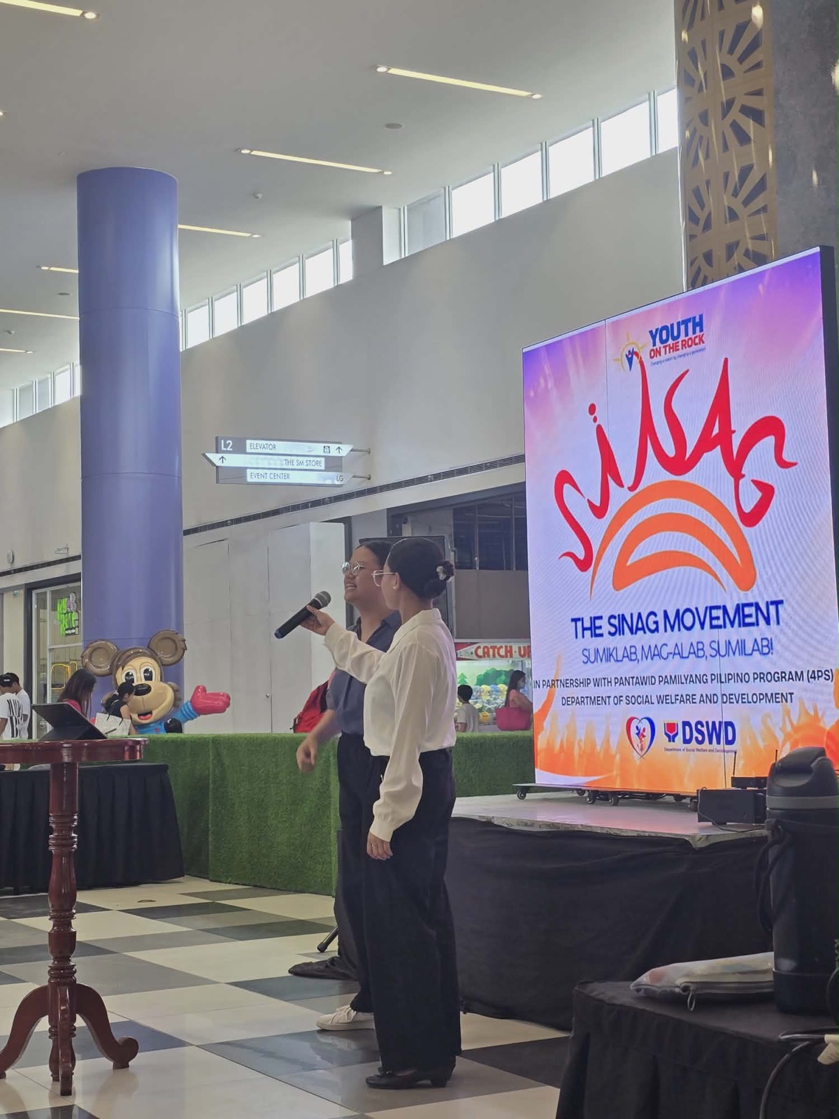 Project SINAG speaker beside the event display
