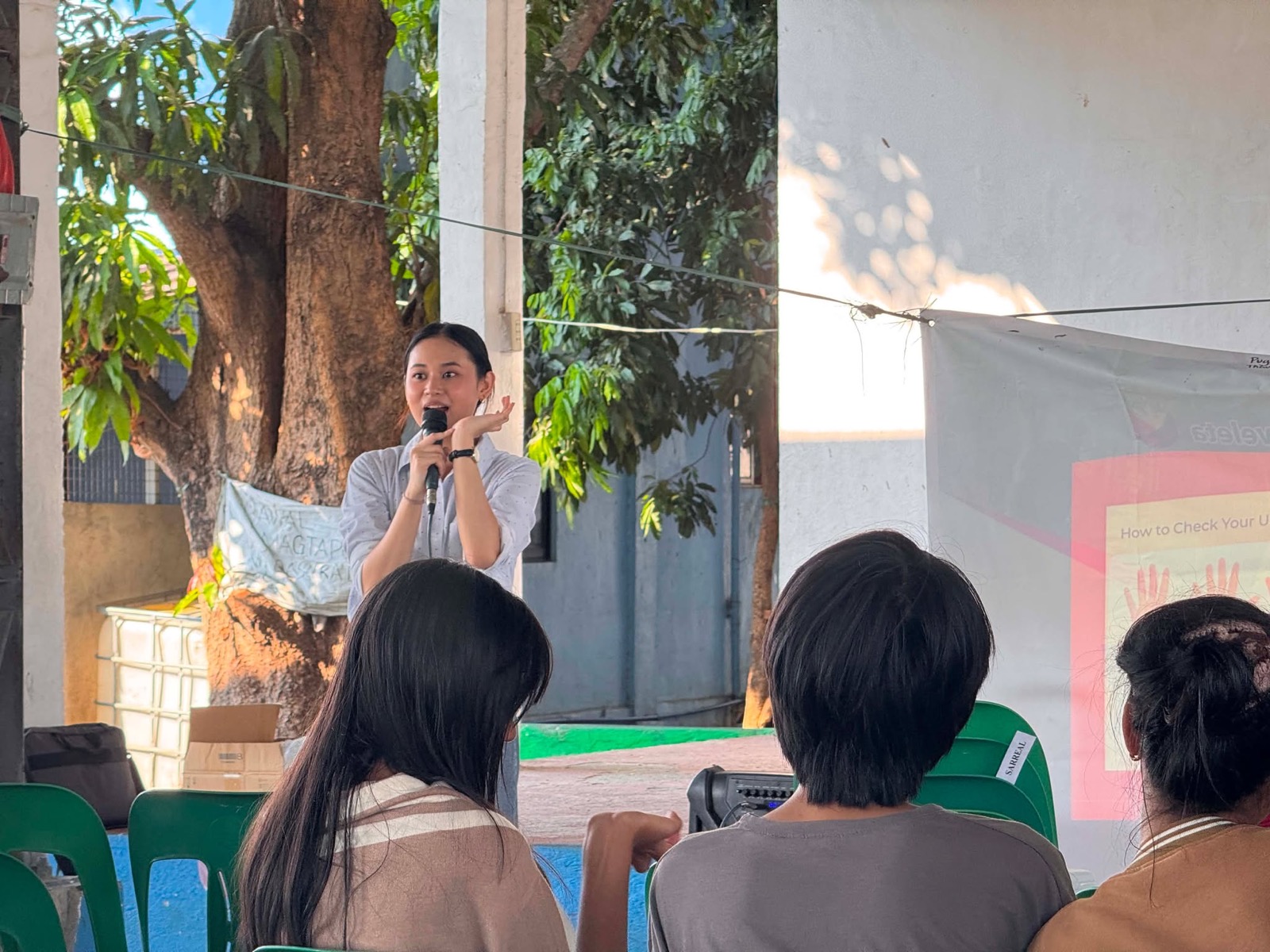 Youth participants gathered during a mall-based Project SINAG activity