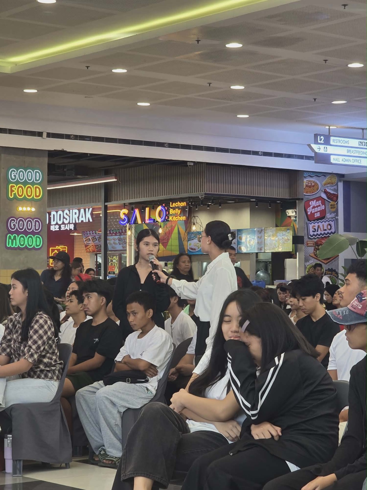 Youth participant answering during the formation activity